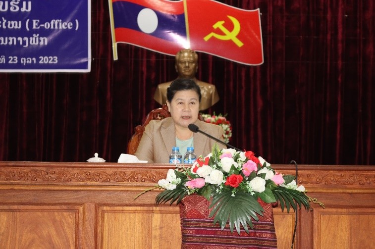 ຫ້ອງການ ຄະນະໂຄສະນາອົບຮົມສູນກາງພັກ ສົມທົບກັບ ກົມຂໍ້ມູນຂ່າວສານ ແລະ ຝຶກອົບຮົມ ຈັດພິທີເປີດຊຸດຝຶກອົບຮົມນໍາໃຊ້ລະບົບຫ້ອງການທັນສະໄໝ (E-Office)